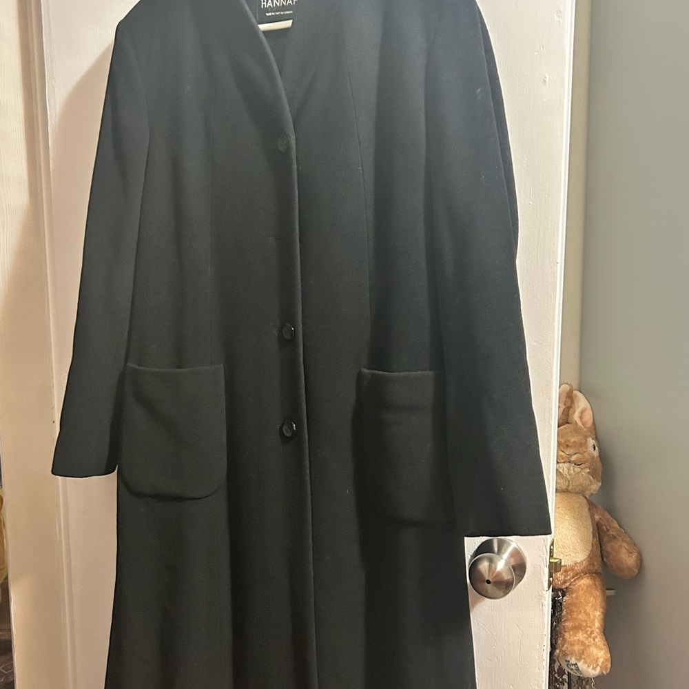 Hannah Women's Elegant Black Trench Coat